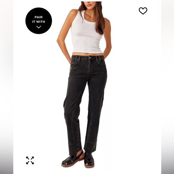 FREE PEOPLE RISK TAKER MID RISE JEANS || MAIN SQUEEZE sz 29 - Picture 5 of 11